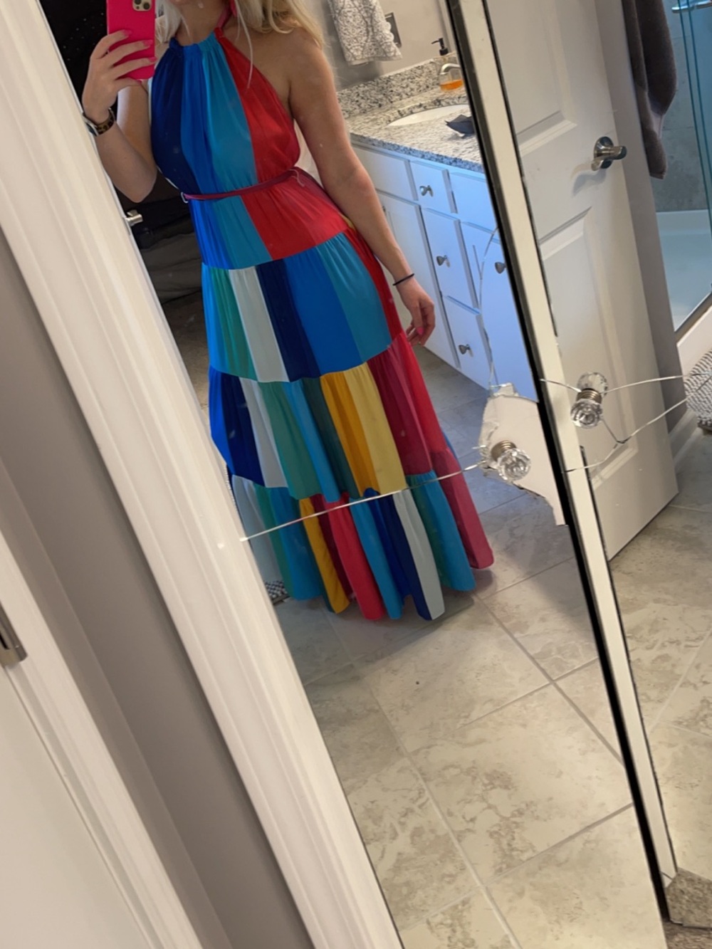 NWT Buddy Love Multicolor Halter Maxi Dress